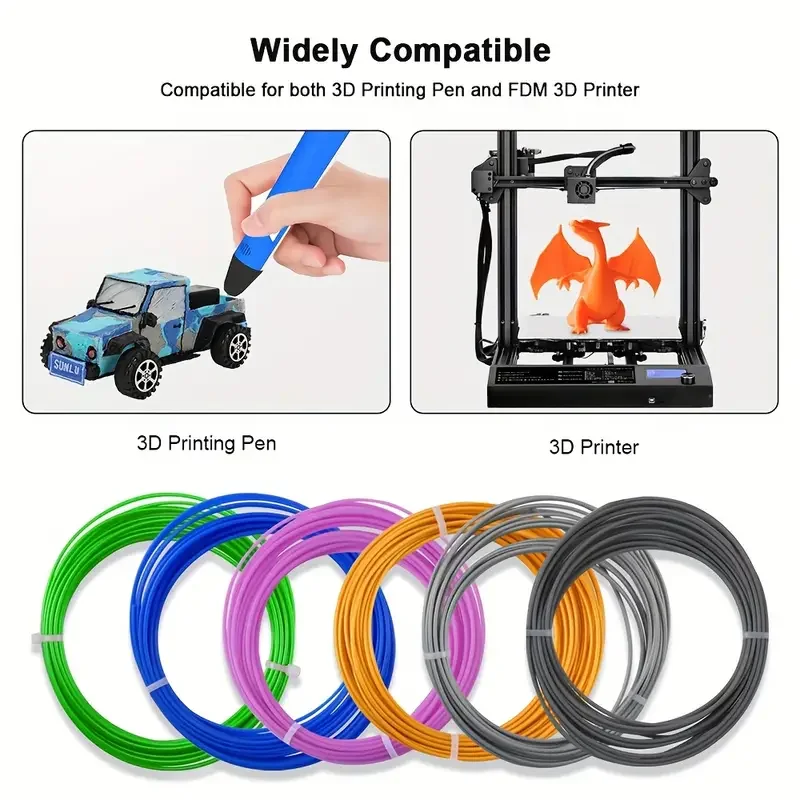 PLA 필라멘트 1.75mm, 3D 펜 PLA 필라멘트 리필, 3D 프린터 및 3D 프린팅 펜에 적합, PLA 3D 펜 필라멘트, 보라색