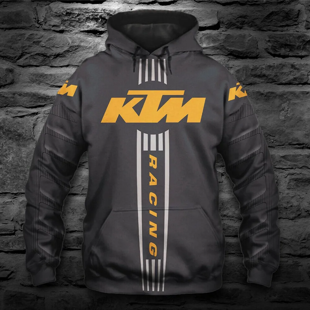 New Fashion Printed Design Long Sleeved Comfortable Unisex Drawstring Hoodies Motorcycle Riding KTM Sport Hooded Pullovers 5