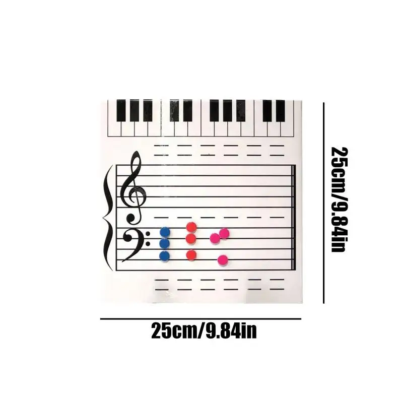 Music Staff Dry Erase Board Two Sided Magnetic Piano Practice Dry Erase White Board Musicians Class Supplies Includes Marker For