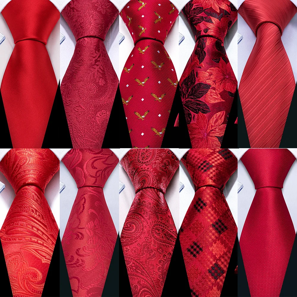 ExquisiteRedPaisleyMenSilkTieHighQualityJacquardWovenHandkerchiefCufflinksSetsGroomWeddingPartyGiftsBarry.Wang-AliExpress
