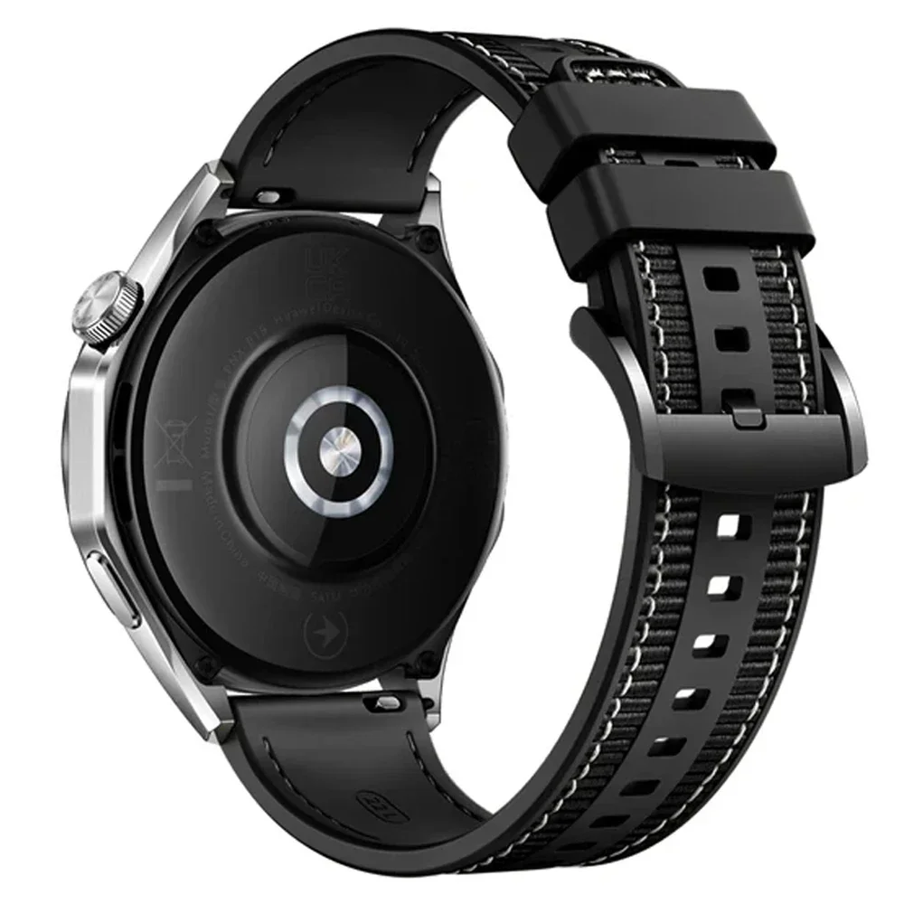 Versatile Nylon Silicone Watch Band, 22mm, Unisex Style