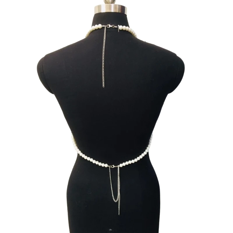 

Multilayer Pearl Chest Chain for Women Body Jewelry for Nightclub Party