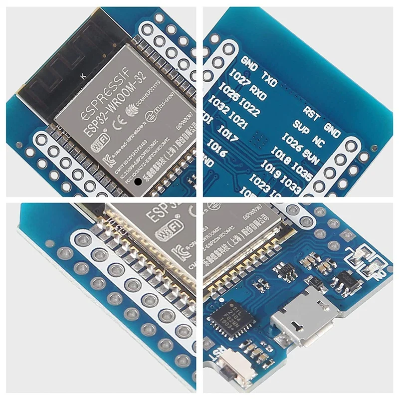 4Pcs D1 ̴ Nodemcu ESP32 ESP-WROOM-32 WLAN Wifi    5V Arduino ȣȯ