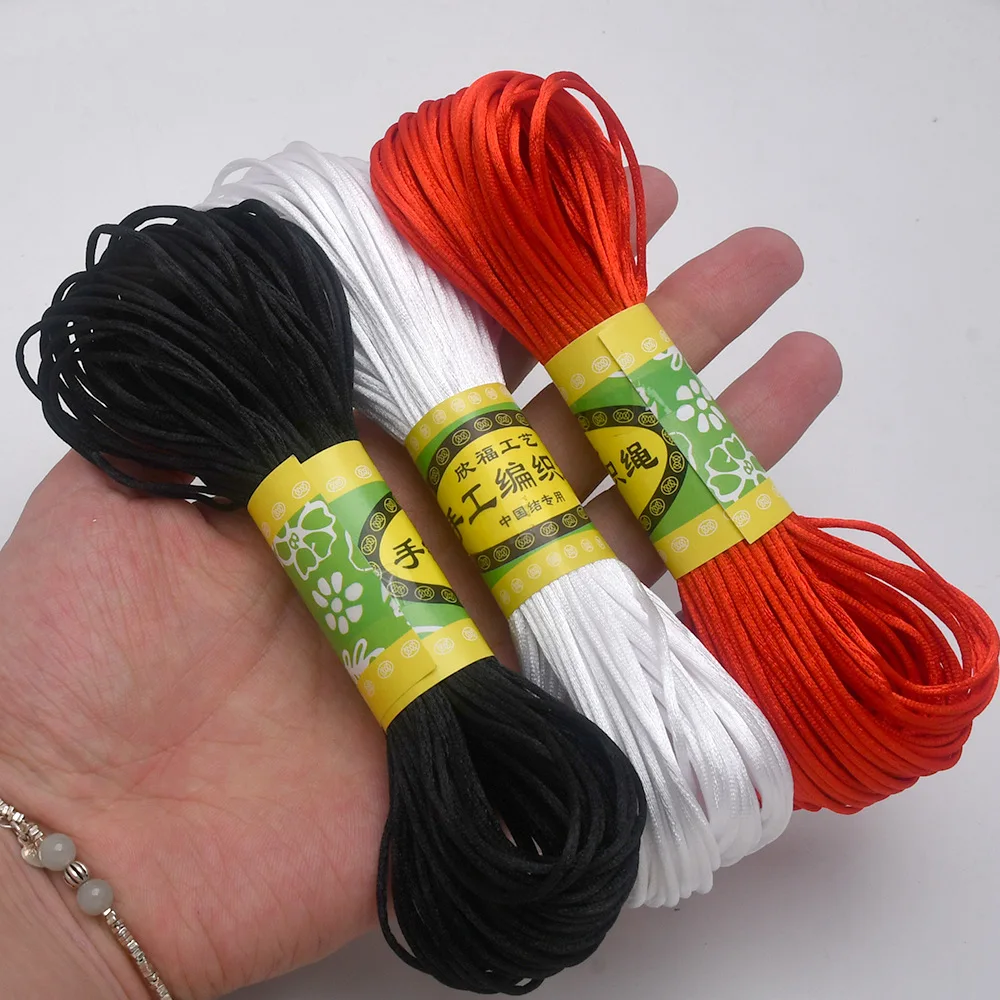 Bulk Nylon Satin Cord for DIY Knotting and Jewelry Making - 1.5mm Thickness
