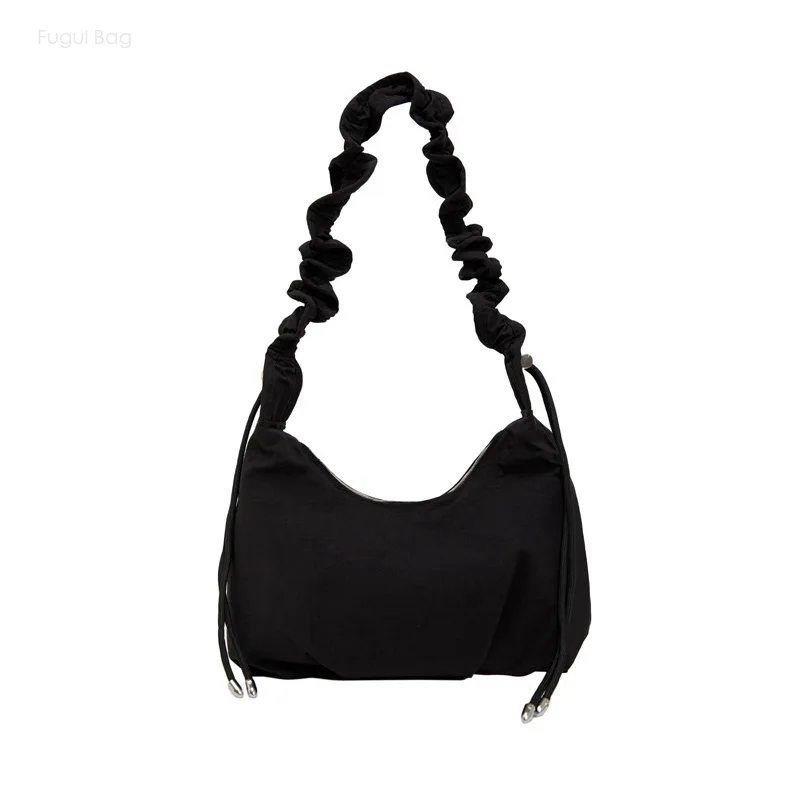 Women's Single Shoulder Dumplings Fashionable New Pleats under the Armpits Casual Minimalist Commuting Large Capacity