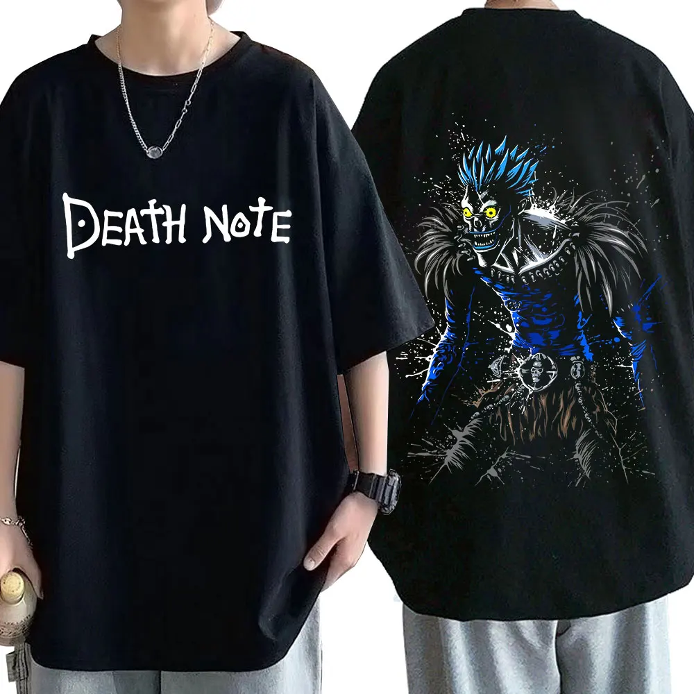 

Death Note Shinigami Ryuk T Shirt Anime Light Yagami L T-shirts Men Women's Clothes Gothic Short Sleeve Tee Shirt Streetwear