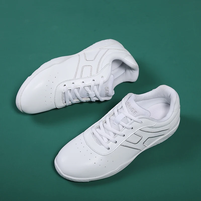 Marwoo cheerleading shoes Children's dance shoes Competitive aerobics Fitness Women's white jazz sports 810