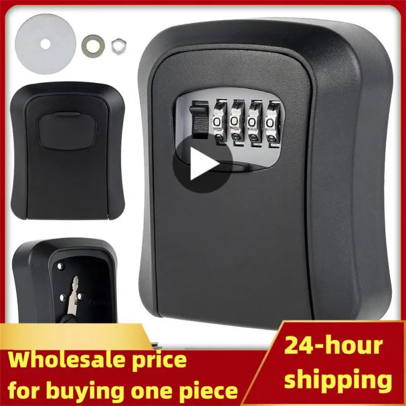 

Wall Mount Key Storage Secret Box Organizer 4 Digit Combination Password Security Code Lock No Key Home Key Safe Box