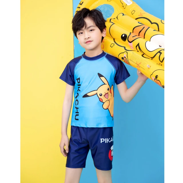 Anime dos desenhos animados Pikachu maiô infantil, calção de banho, fantasia  de praia, recém-nascido natação conjunto, conjuntos de roupas - AliExpress