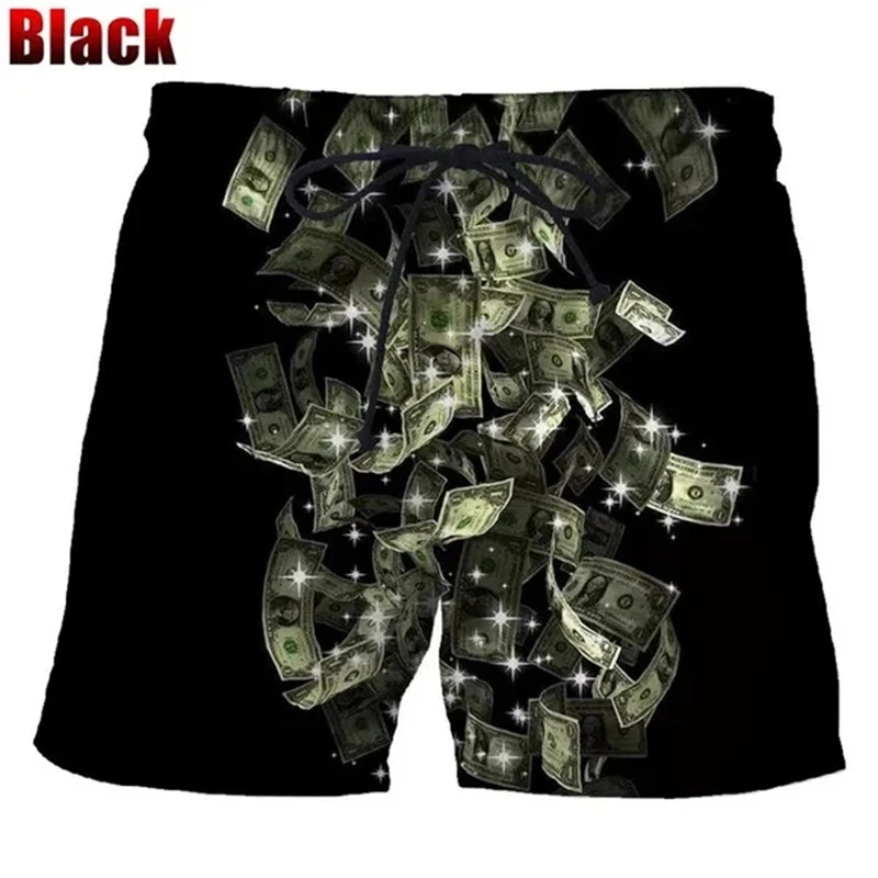 Bermuda Beach Shorts For Men Dollar 3D Printed Men's Board Shorts Unisex Casual Swimming Shorts Streetwear Vacation Beachwear 5