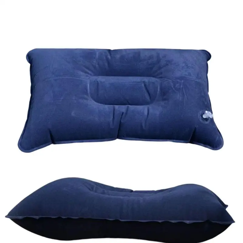 Portable Inflatable Pillow Outdoor Camping Pillows Air Inflatable Neck Pillows Folding Rest Pillow Travel Back Relaxing Tool