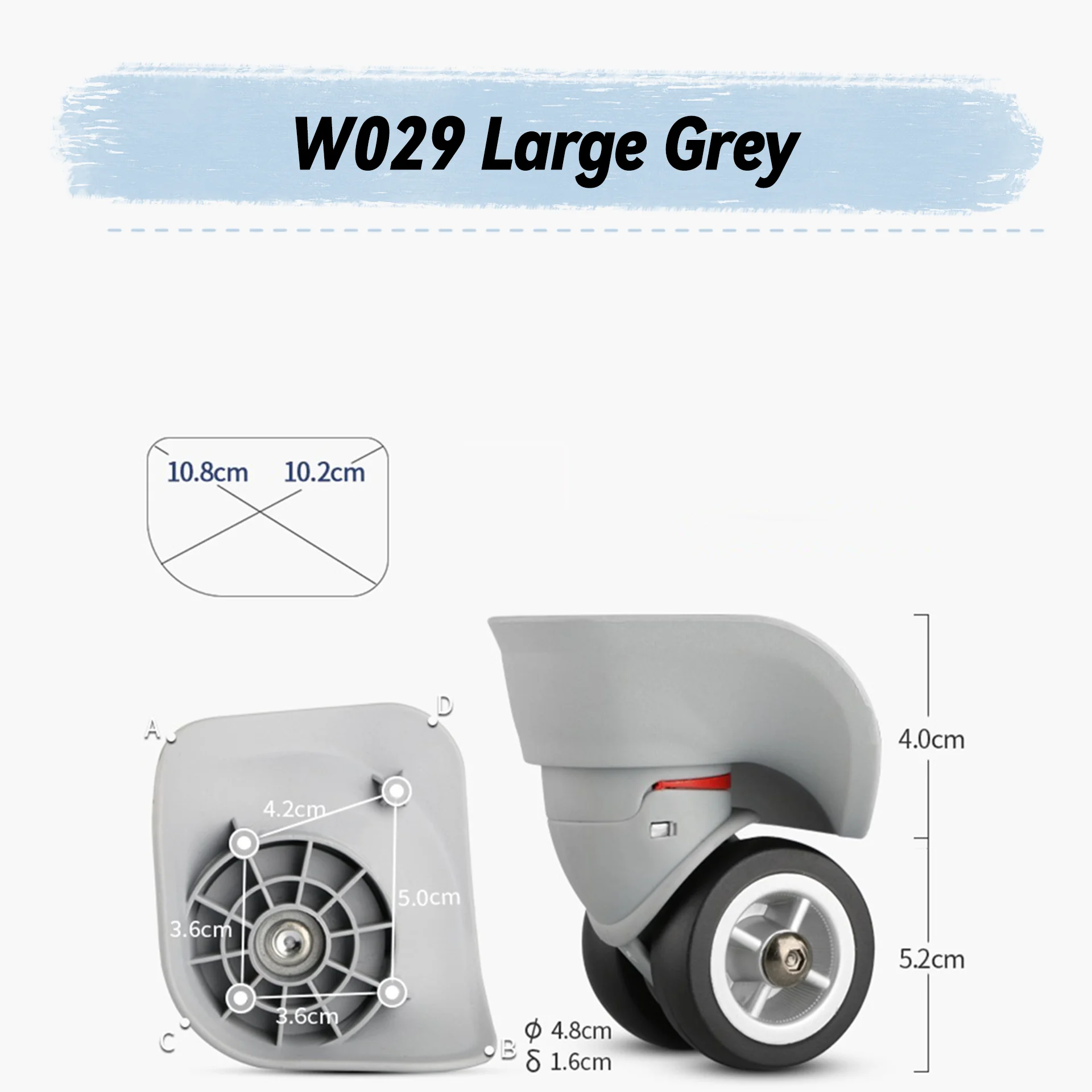 Suitable For W029 Universal Wheel Replacement Suitcase Rotating Smooth Silent Shock Absorbing Wheel Accessories Wear-resistant