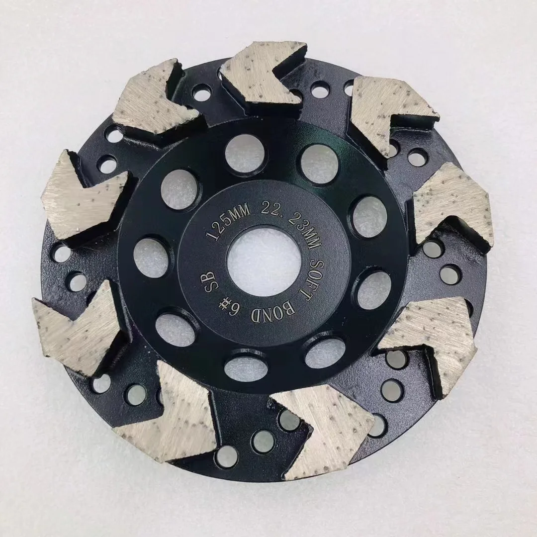 4'' 5'' 6'' 7'' 9'' 10'' Diamond Arrow tooth wheel floor grinding cup Wheels 100 125 150 180 230 250 mm Concrete grind discs