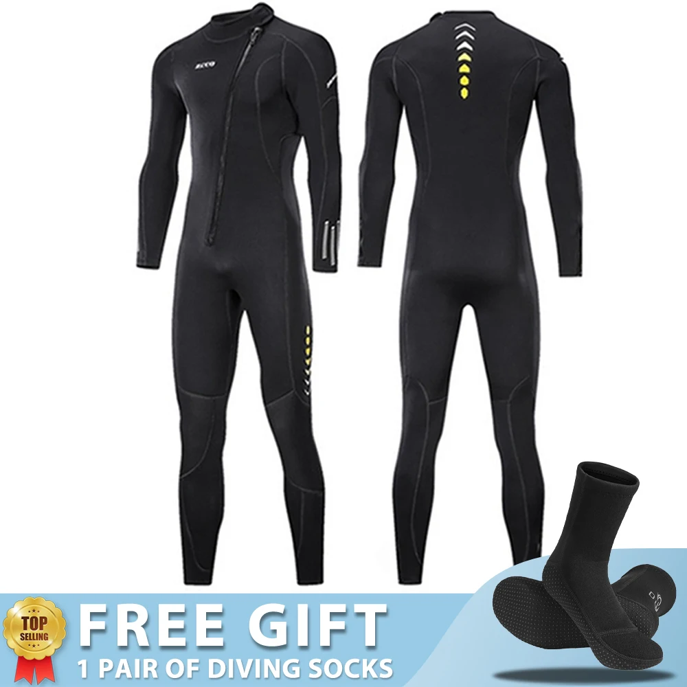 3MM Neoprene Wetsuit Men Surf Scuba Diving Suit Equipment Underwater  Fishing Spearfishing Kitesurf Swimwear Wet Suit Equipment