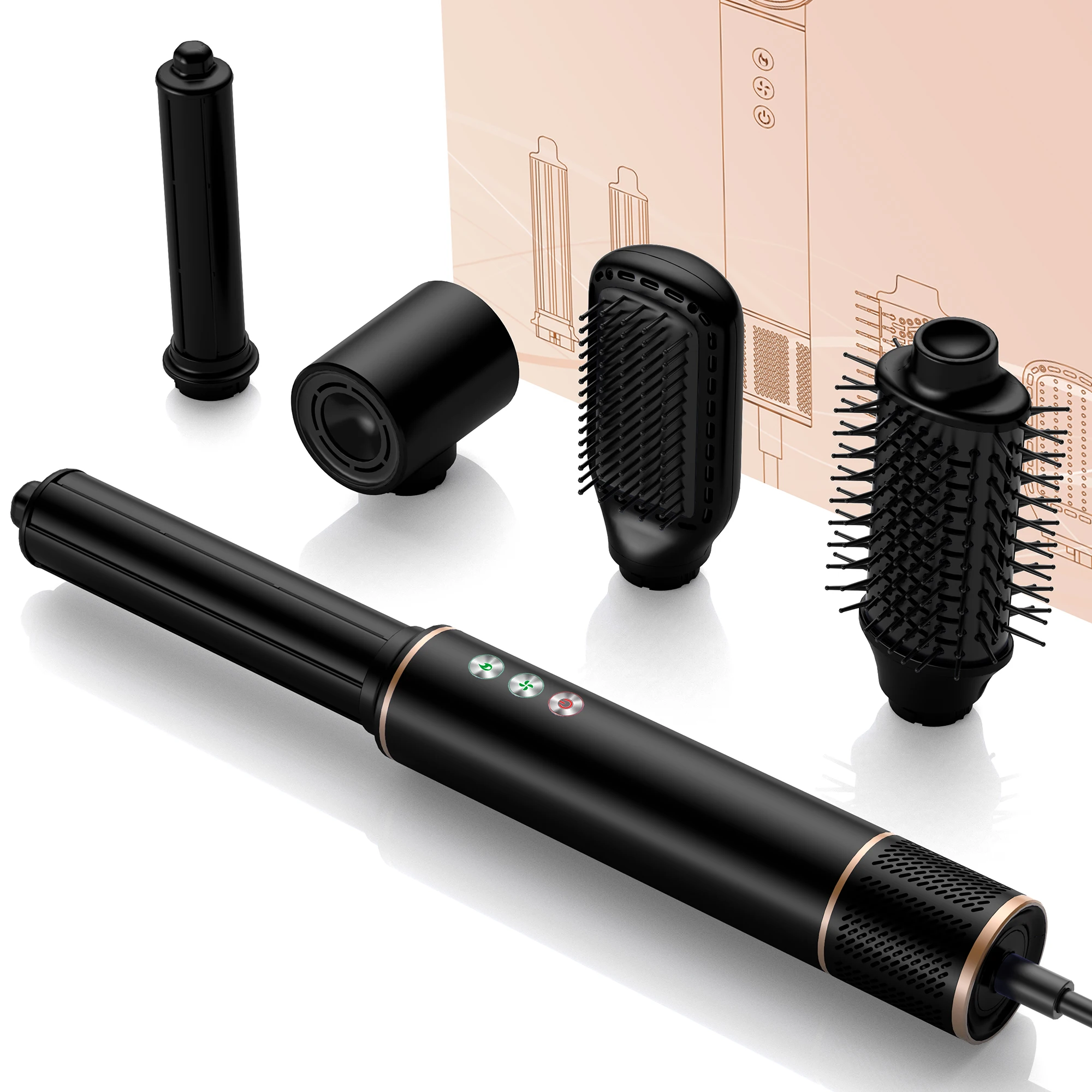 5-in-1 Electric Hair Straightener in use