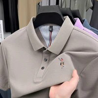 Polo à manches courtes 100% coton pour hommes, marque haut de gamme, luxe, broderie de poney, confort d'été, créateur de mode, nouveau T-shirt Paul 2
