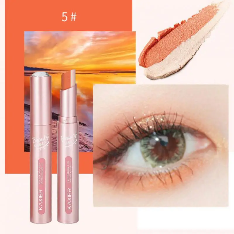 

Two-tone Eyeshadow Stick Easy To Color Gradient New Design Waterproof Long Lasting Eye Shadows Pencil Professional Cosmetics