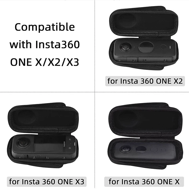 Insta360 One X3X2/X 액션 카메라 용 휴대용 운반 케이스, 보관 가방, 미니 보호용 하드 PU 쉘 박스 액세서리