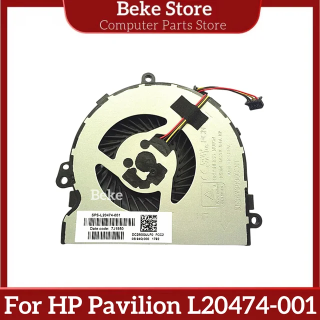 Beke New Original Laptop CPU Cooling Fan Heatsink For HP Pavilion 250 255 256/G7 15-DY DB -DR -DX L20474-001 Free Shipping