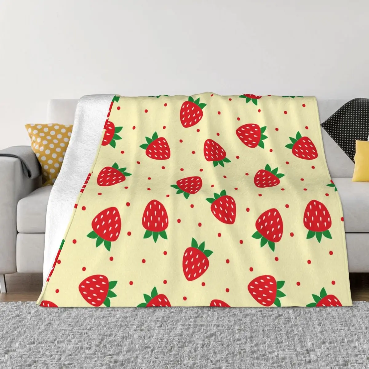 

Strawberry Pink Cute Plaid Blanket Super Warm Decorative Bed Throw Blankets for Durable Long-Lasting Affordable