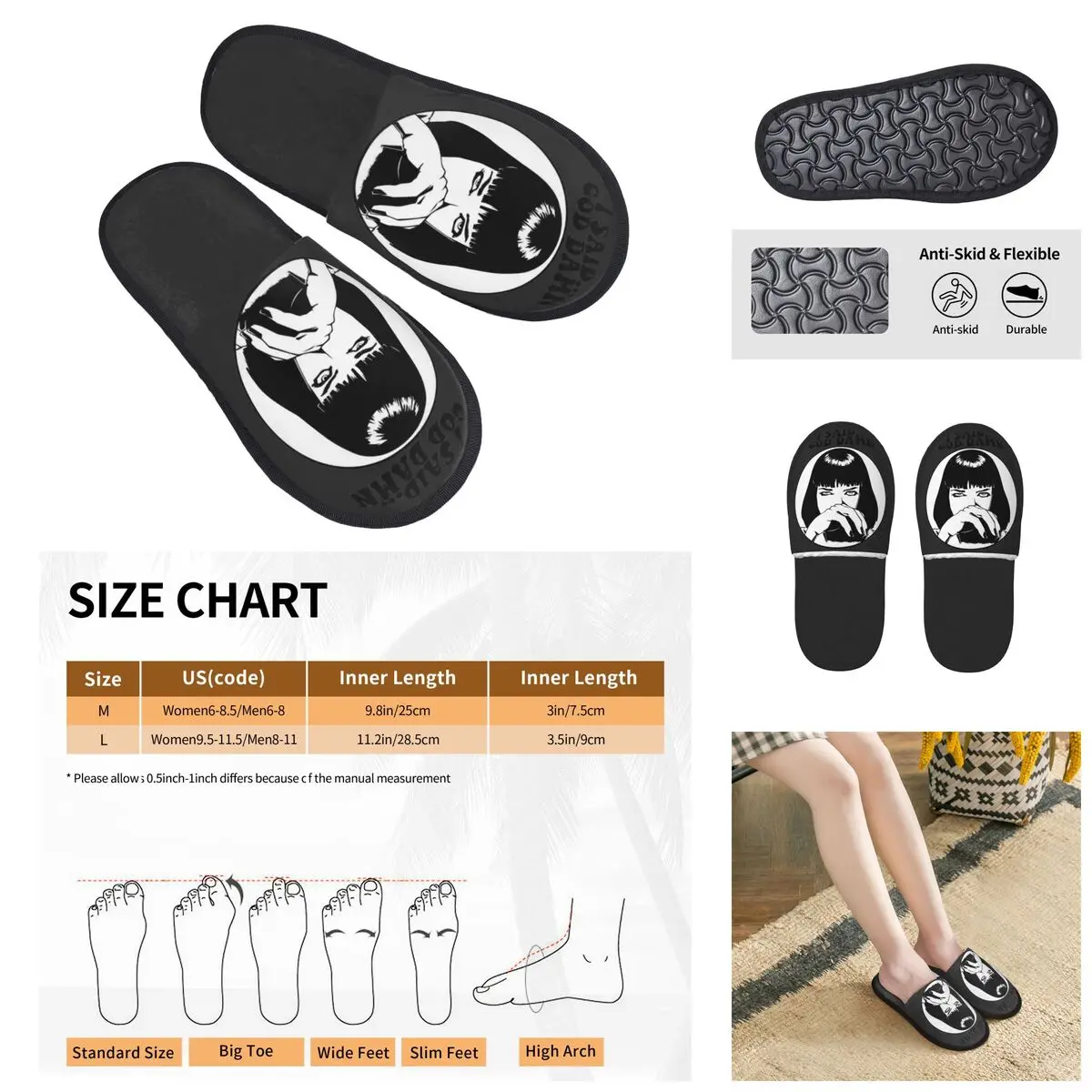 

Crazy Design Pulp Fiction Basketball 5 Men Women Furry slippers,Warm pantoufle homme Home slippers