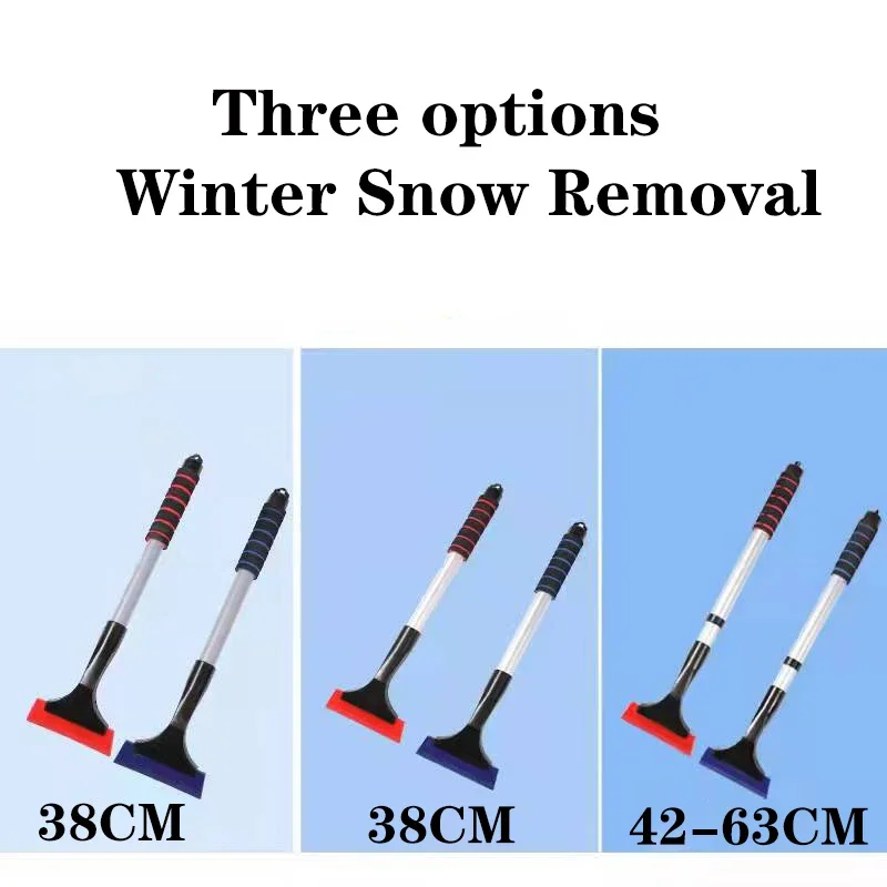 Car Multifunctional Snow Shovel Rotatable Telescopic Snow Remover Cleaning De-icing Shovel Snow Sweeping and Defrosting Tools