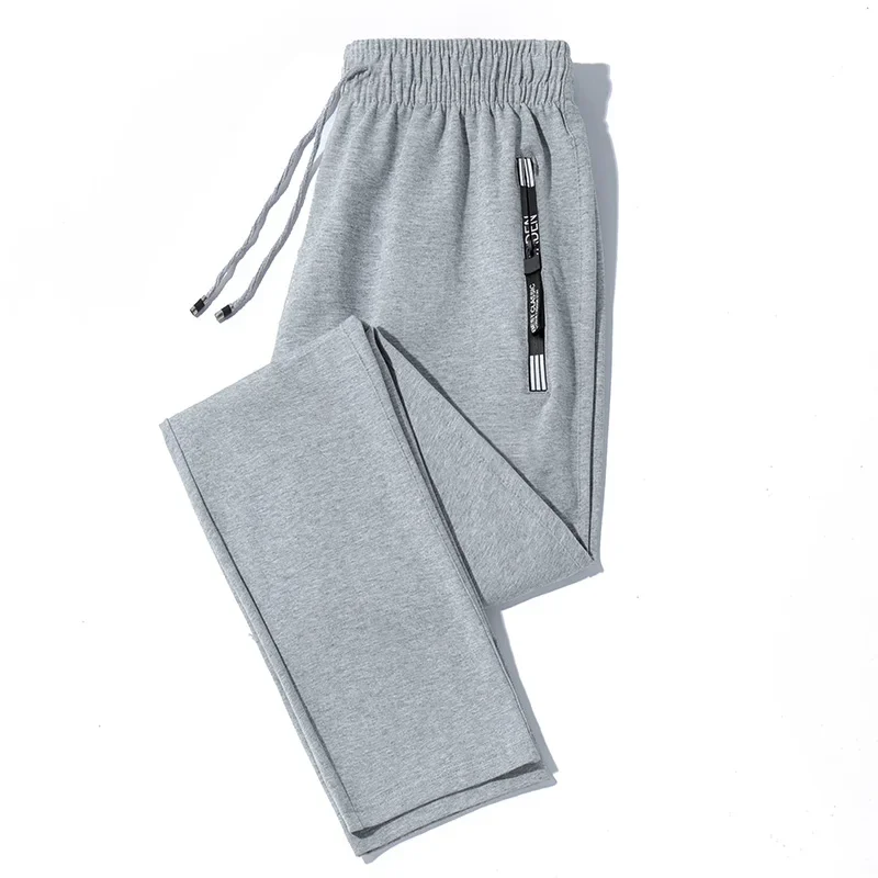 Casual Pants Casual Sports Pants Ice Silk Men's Pants Summer Black Gray Thin Business Casual Pants Outdoor Elastic Breathable Straight Leg Sweatpants