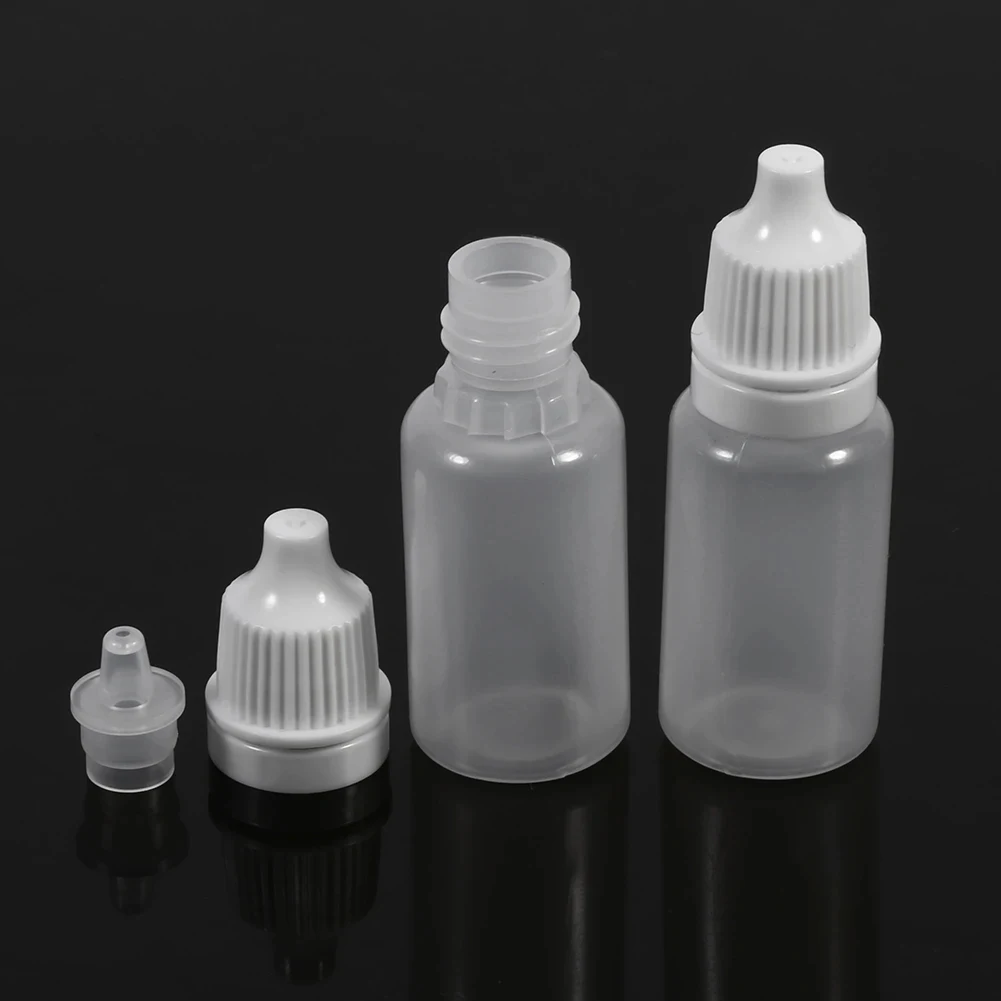 Portable Squeezable Semi-Transparent Refillable Dropper Bottles (50/100 Pack)