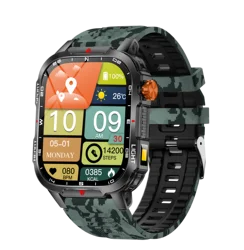 Advanced Smart Watch with Voice Assistant, 2.01 HD Display, Bluetooth Calling, Waterproof Design, Long - Lasting Battery, and Outdoor Sport Features - Outdoor Sport Watch (Camouflage)