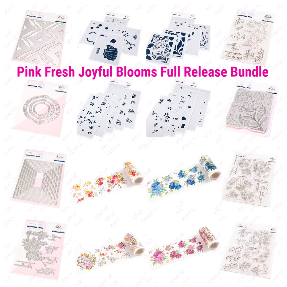 Foiled Script Sentiment Pink Fresh New Metal Cutting Dies Stamps Stencil Hot Foil Craft Embossing Make Paper Greeting Card
