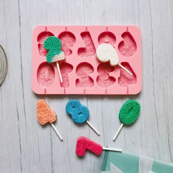 Moule d'anniversaire en Silicone pour la fabrication de bougies, numéro de Rose, décor de gâteau, réutilisable, antiadhésif, bougies au chocolat, fournitures de cuisson 1