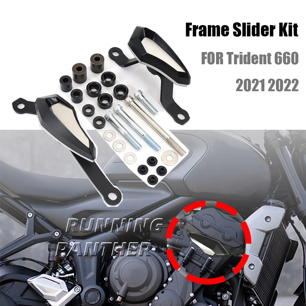 Nuova Protezione Del Motore Del Motociclo Anti Crash Drop Frame Slider Kit Copertura Di Protezione Anticaduta Per Trident 660 2021 2022