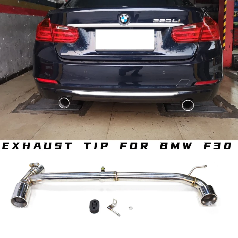 Dual-Exhaust-Tip-For-BMW-F30-320i-318i-420i-M-Sport-3-series-2013-2016 ...