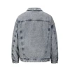 High Street Washed Retro Kanye Jeans Thick Winter Coat Lapel Pockets Oversized Men's Denim Jacket Hip Hop Unisex Windbreaker Top 2