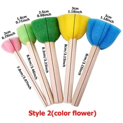 Kids DIY Graffiti Sponge Brush Art Set - Creative Learning and Puzzle Gift (5pcs color mushroom)