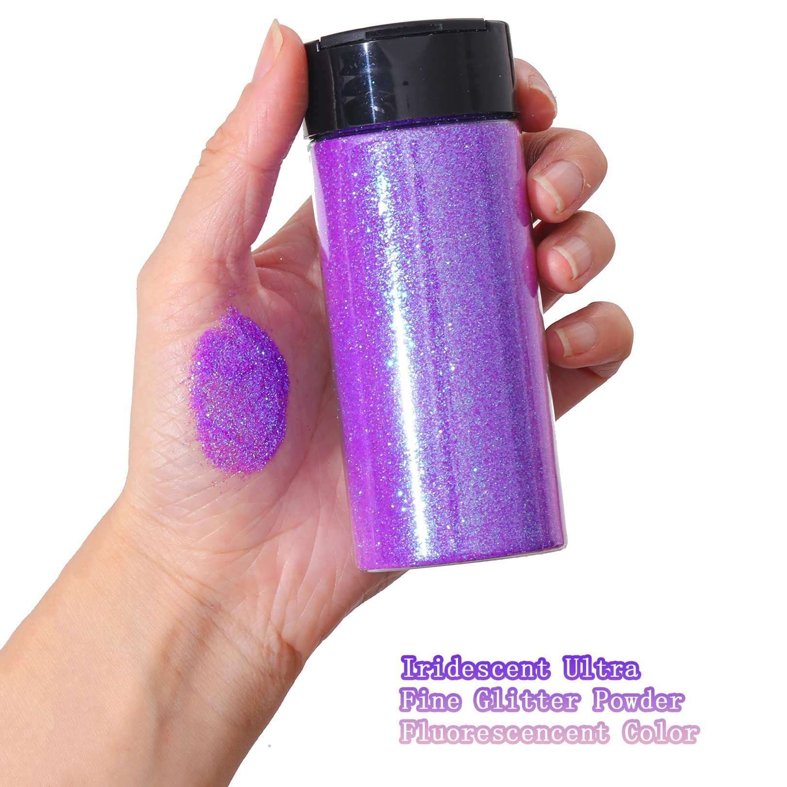 Nail Glitter Nail Decoration Nail Decorations 1Bottle 80G/2.85OZ Holographic Iridescent Nail Glitter 1/128"(0.2MM) Fine Glitter for Painting DIY Nail Decoration