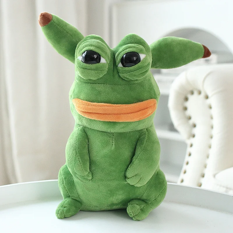 

25cm Anime Ugly Sad Frog Plush Doll Cosplay Stuffed Animals Peluches Sad Big Eyes Frogs Cute Soft Plushies Kids Toys Gifts