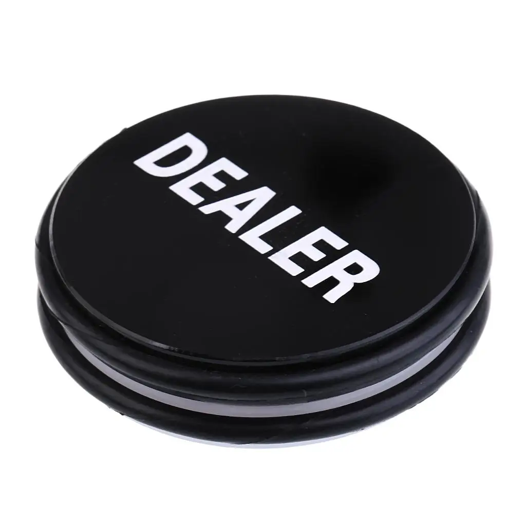 Acrylic 2 Sided White / Black Dealer Button Poker 3 Inches poker dealer button