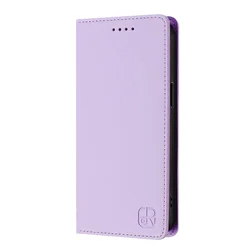 Luxury Anti-Theft Leather Flip Wallet Phone Case with Magnetic Closure for Honor 200 (Light purple)