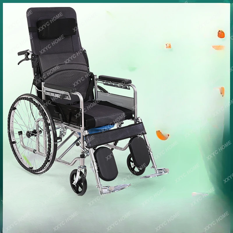 

Wheelchair Foldable and Portable Small Elderly Wheelchair Portable with Toilet Wheelchair Trolley Scooter for the Disabled