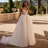 LORIE A-line Strapless Wedding Dress  Appliques Backless Side Split Bride Dresses Elegant Sleeveless Wedding Gowns Customized 1