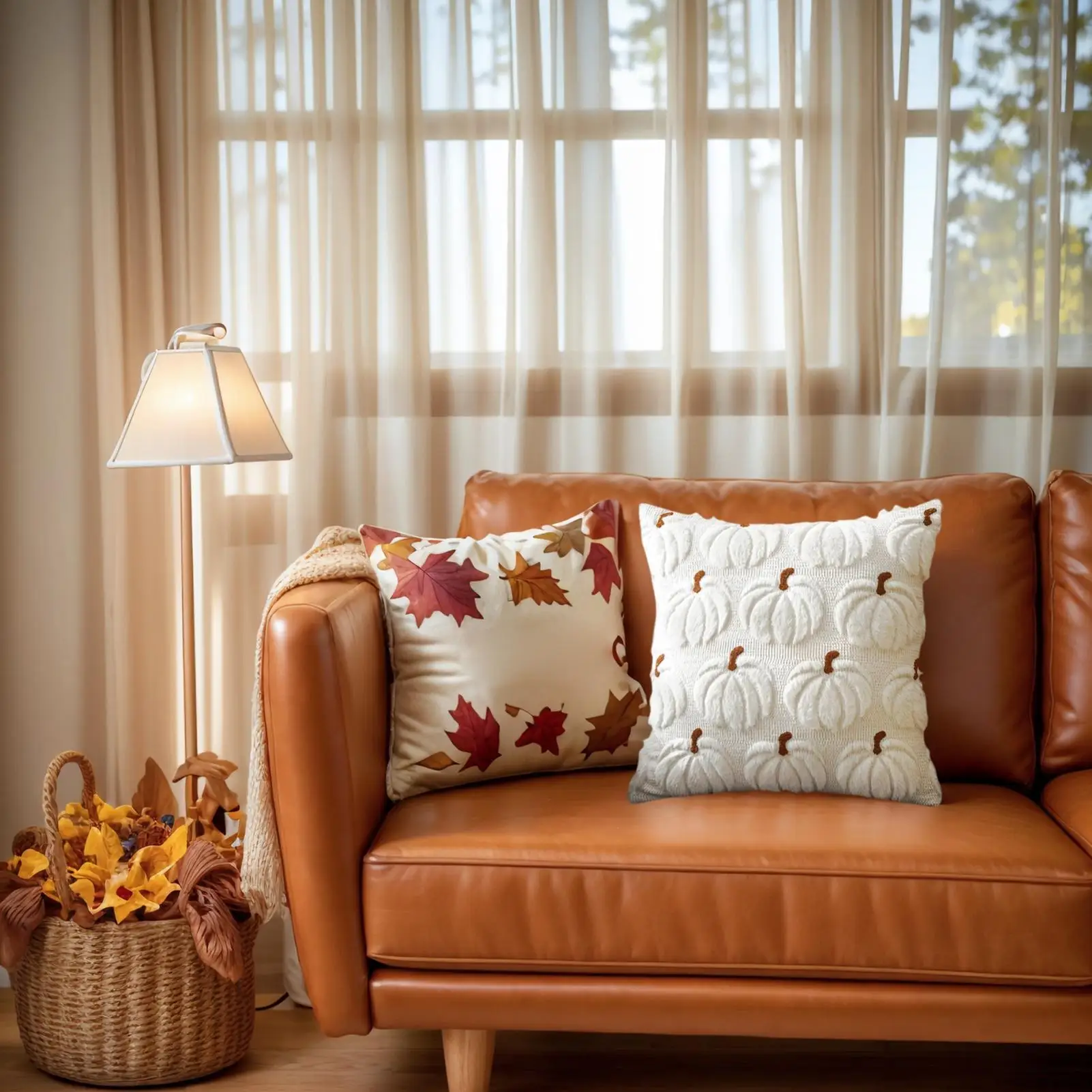 17.72 inches halloween Pillowcase Pumpkin autumn Decorative Throw Pillow Cover Home Decorations soft plush white Pillowcases