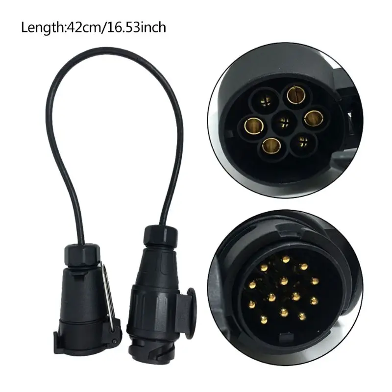 7ピン13ピントレーラーアダプタリードコンバータケーブル配線コネクタ12vプラグソケットD5QE - AliExpress 13ピンから13ピンへのアダプタケーブルトレーラープラグ延長スプリングコード車キャラバンRVアダプタ牽引配線コネクタ