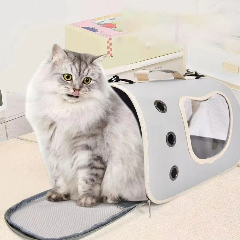Pet Carrier Bag Portable Cat Travel Backpack with Mesh Window Foldable Design Shoulder Tote Outdoor Hiking Travel Accessories