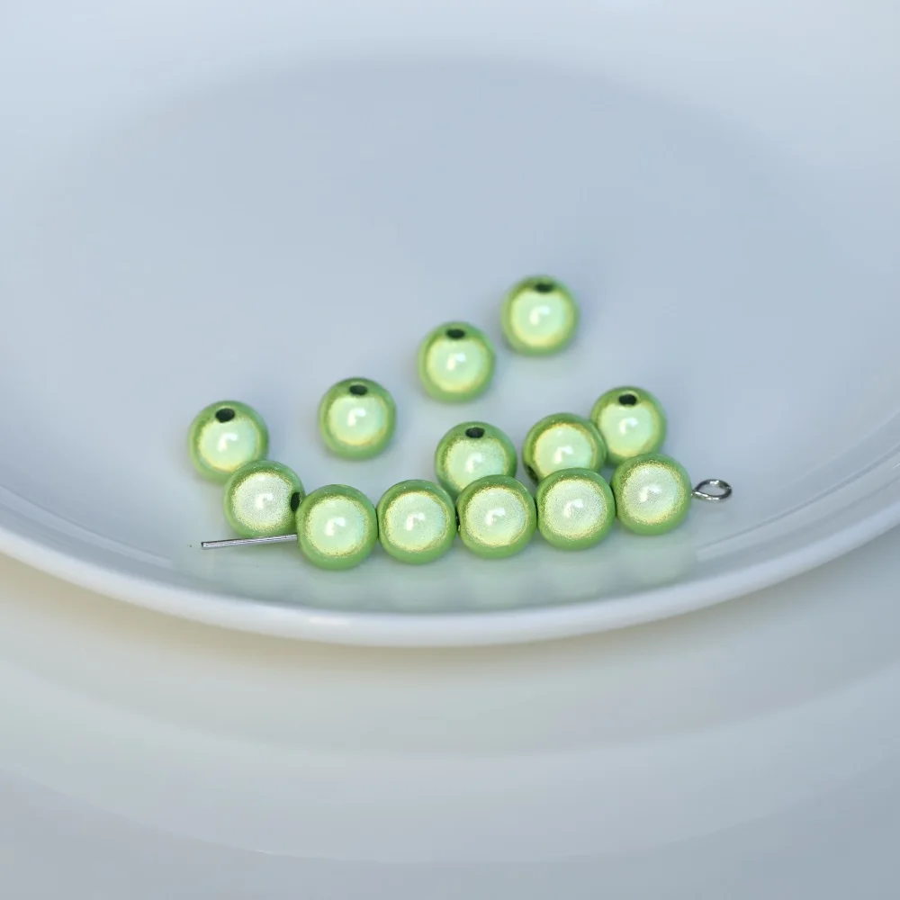 Satin Luster Imitation Pearl Glass Beads - Round, Dyed, Loose Spacer Beads for Jewelry and Vase Filler