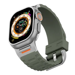 Luxury Sport Silicone Band for Apple Watch - Soft and Stylish Bracelet Strap (Green)