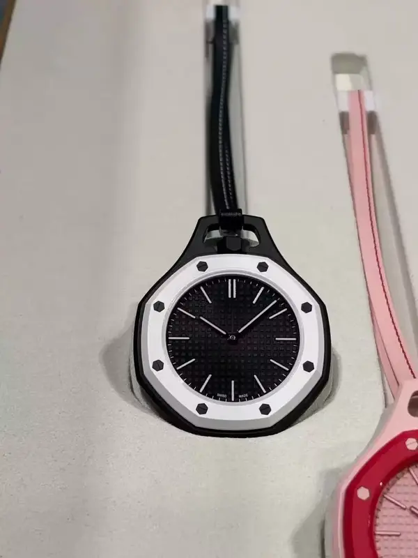 New Pocket Watch Pendant Men's and Women's Colored Candy Octagonal Quartz Movement Leather Lanyard Casual Fashion Style Gift - Image 14