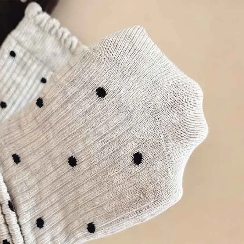 5 Pairs Baby Socks Autumnwinter Soft Cotton Comfortable Breathable Children Socks Kids Girls Knitted Cute Polka Dots Socks Sets