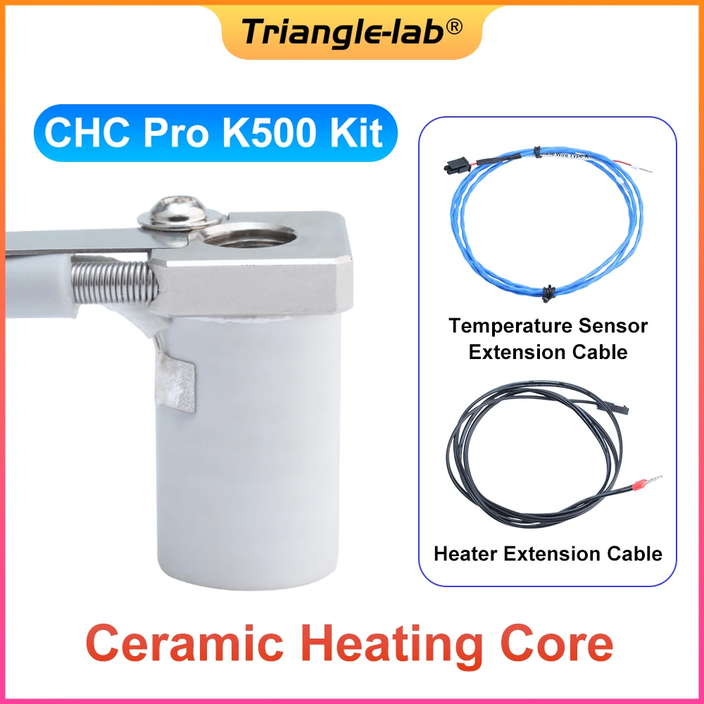 C Trianglelab® 115W High Power CHC® Pro K500 Kit Ceramic Heating Core Quick Heating For Ender 3 Volcano Hotend CR10 mk3s blv c trianglelab® 115w high power chc® pro k500 kit ceramic heating core quick heating for ender 3 volcano hotend cr10 mk3s blv