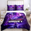 Chucky terror  Bedding Set Soft duvet Pillowcase Comfort sheets/Double bed Full size Horror customizable Halloween gift 1